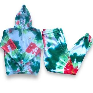 Jeffree Star Cosmetics Fashion Tie Dye Matching Set Hoodie and Jogger Sweatpants